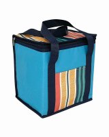Beamfeature Country Club Textured Stripe Design Insulated Cooler Bag -12L