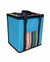 Beamfeature Country Club Textured Stripe Design Jumbo Size Insulated Cooler Bags - 28L