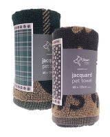 Beamfeature Country Club Jacquard Muddy Paws Design Dog Towels - Assorted