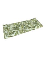 Beamfeature Country Club Leaf Design Shower Resistant Bench Cushions 110cm x 41cm - Green