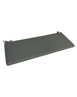 Beamfeature Country Club Plain Design Shower Resistant Bench Cushion 110cm x41cm - Charcoal