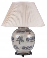 Jenny Worrall Guinea Fowl Large Glass Table Lamp