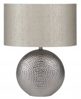 Pacific Lifestyle Mabel Silver Dot Textured Ceramic Table Lamp