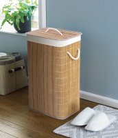Beamfeature Country Club Bamboo Laundry Basket Natural