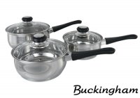 Buckingham Set of 3 Saucepans