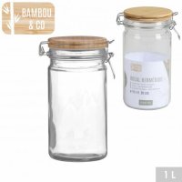 Bambou & Co Straight Glass Jar with Lid