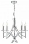 Dar Lyon 5 Light Pendant Polished Chrome / Crystal