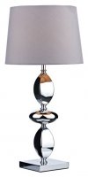 Dar Wickford Table Lamp Large Polished Chrome with Shade
