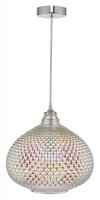 Dar Roisin Pendant Glass & Polished Chrome