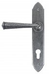 pewter gothic lever espag. lock set