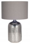 Pacific Lifestyle Mambo Nickel Hammered Metal Table Lamp