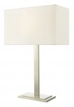 Dar Tegal Table Lamp Satin Nickel with Shade