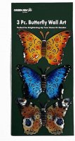 Green Jem Garden 3 Piece Butterfly Wall Art - Assorted Packs