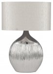 pacific lifestyle silver scratched ceramic complete table lamp