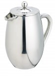 Le'Xpress Eight Cup Double Walled Stainless Steel Cafetiere