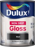 dulux non drip gloss black 750 ml