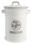 pried of place coffee jar white