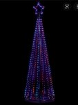 Premier Decorations Pin Wire Pyramid Tree With Star 2.5M 889 LED Lights