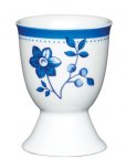 KitchenCraft Porcelain Egg Cup Blue Flower Design