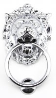 Polished Chrome Lion Head Knocker