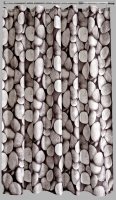 Aqualona Polyester Shower Curtain 180x180cm Pebbles