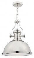 Dar Arona 1 Light Pendant Polished Chrome