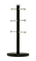 Premier Housewares Mug Tree in Matt Black/Metal