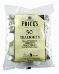 Prices White Tea Lights (Pack of 50)