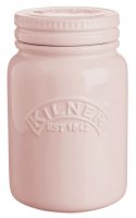 Kilner Ceramic Push Top Dusty Pink Jar - 0.6 Litre
