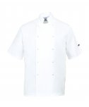 C733 Stud Chefs Jacket White Large