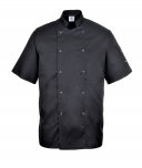 c733 stud chefs jacket black small