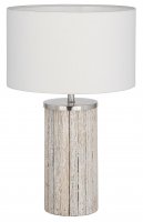 Pacific Lifestyle Haley Grey Wash Wood Column Table Lamp