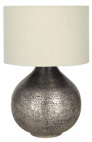 Pacific Lifestyle Souk Antique Silver Hammered Metal Table Lamp