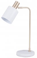 Pacific Lifestyle Biba Marble Footed Table Lamp - White and Gold