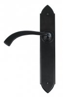 Black Gothic Curved Sprung Lever Latch Set