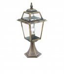 SEARCHLIGHT NEW ORLEANS-1LT OUTDOOR POST(Height 50cm)BLACK GOLD,CLEAR GLASS