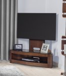 Jual Curved Cantilever TV Stand - Walnut