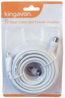 Kingavon 5m TV Coax Cable and Female Adaptor