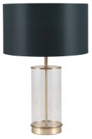 Pacific Lifestyle Westwood Clear Glass and Champagne Metal Table Lamp Base
