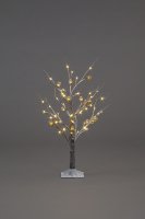 SnowTime Brown Snow Tree With Warm White LEDs - 90cm