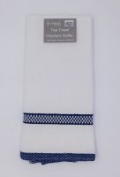 Le Chateau Checkers Waffle Tea Towel - Blue
