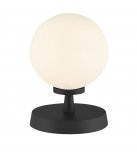 Esben Touch Table Lamp Matt Black With Opal Glass