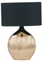 Pacific Lifestyle Gemini Etched Ceramic Table Lamp - Gold