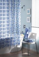 mosaic blue shower curtain