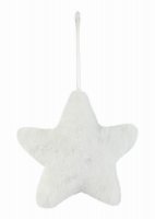 R&W Deco Star Polyester 15cm - White