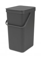 Brabantia Sort & Go 16 Litre Waste Bin in Grey