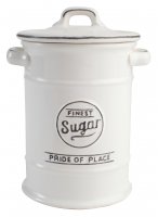 pride of place sugar jar white