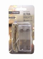 Premier Decorations UltraBrights Battery Operated 20 LED - Multicoloured