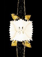 Premier Decorations 4 Section Foil Garland 2.7M x 20cm - Gold & Ivory