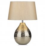 Dar Gustav Table Lamp Small Silver with Silver Shade